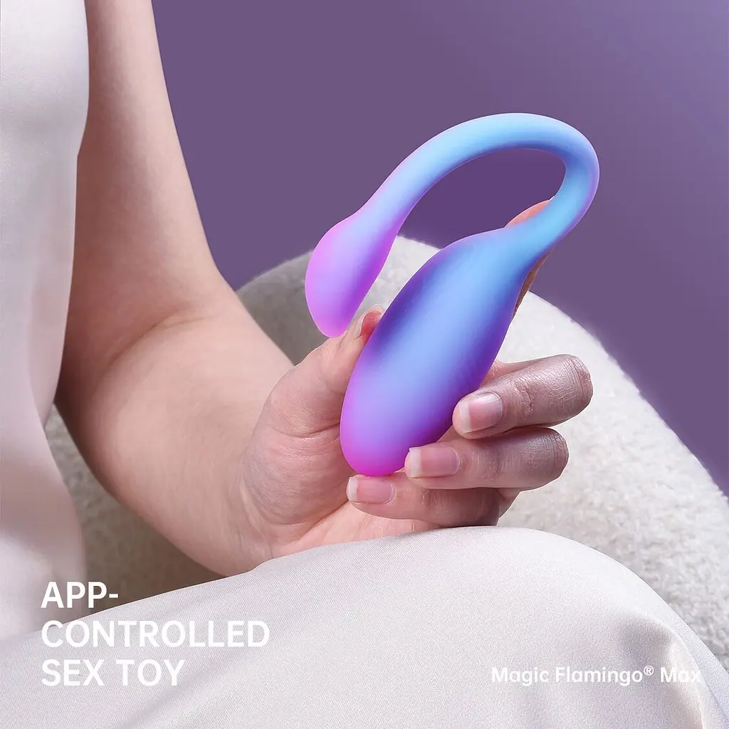Смарт-віброяйце Magic Motion Flamingo Max Blue 2 в 1: віброяйце та тренажер Кегеля, 10 режимів - фото 11