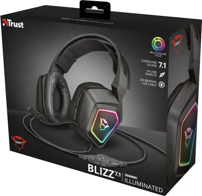 Гарнітура ігрова Trust GXT450 BLIZZ 71 RGB USB Black (23191_Trust) - фото 9