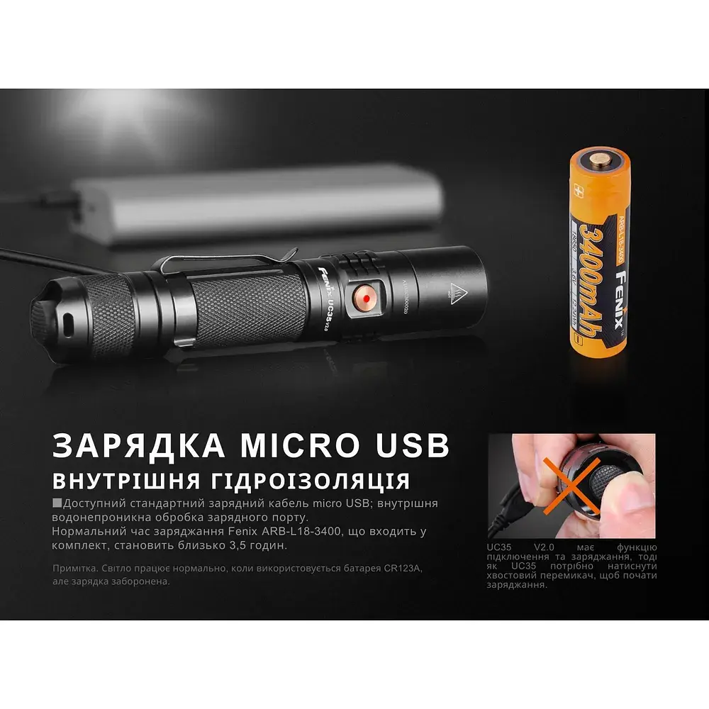 Ліхтар Fenix UC35 V2.0 CREE XP-L HI V3 (UC35V20) - фото 10