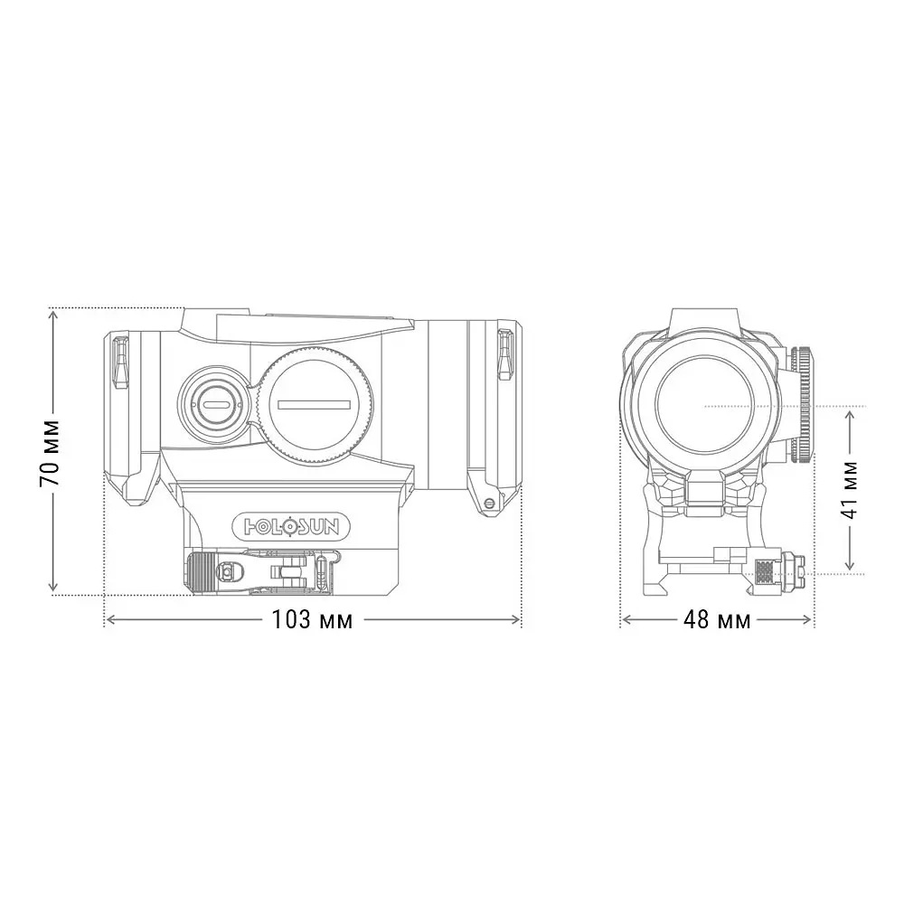 Коллиматорный прицел HOLOSUN HE530G-GR - фото 6
