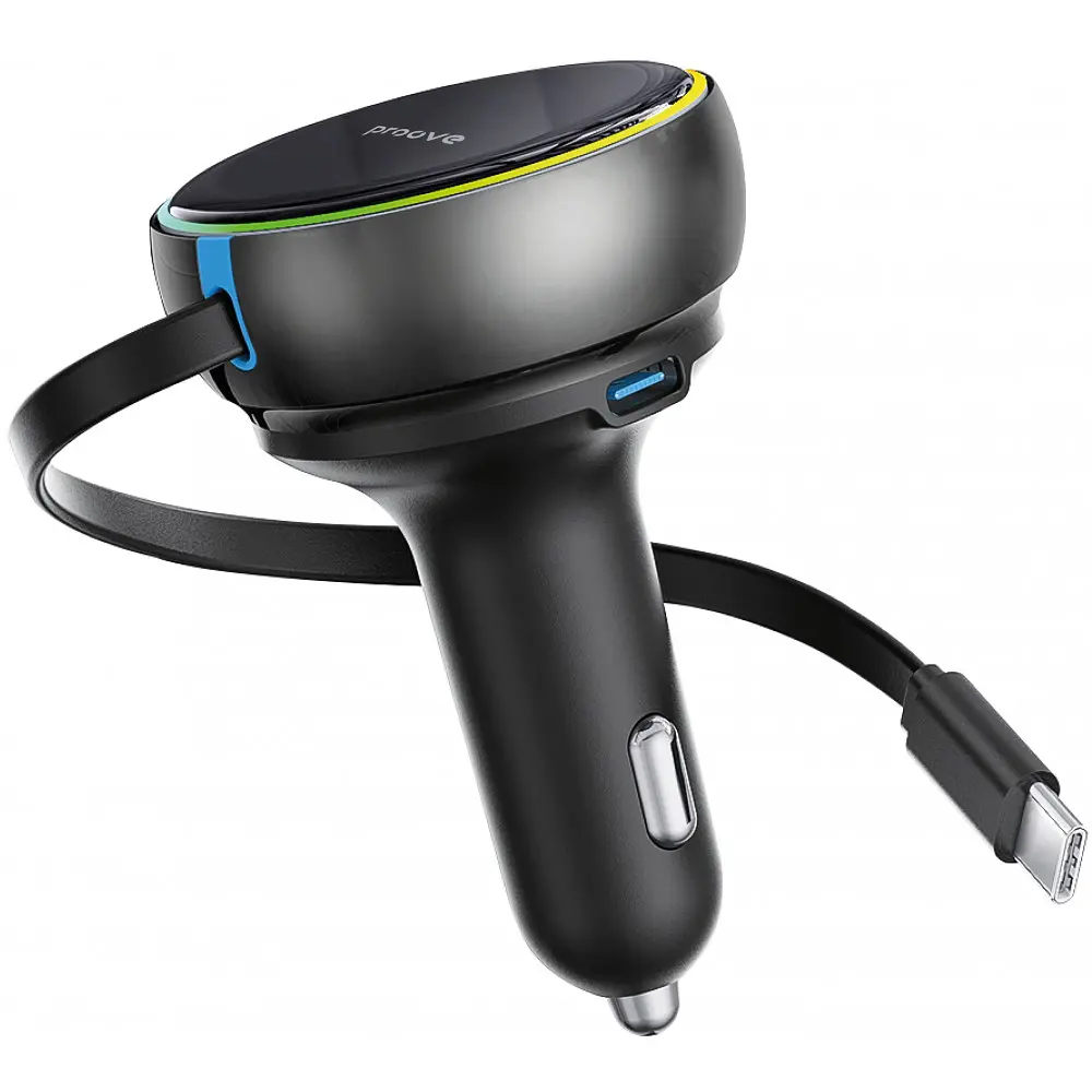 АЗП Proove Hammer 81W (Type-C + USB) + Retractable Type-C Cable