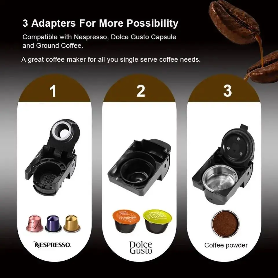 Кавоварка 3-in-1 BioloMix BK-513 Espresso Coffee Machine Сіра - фото 6
