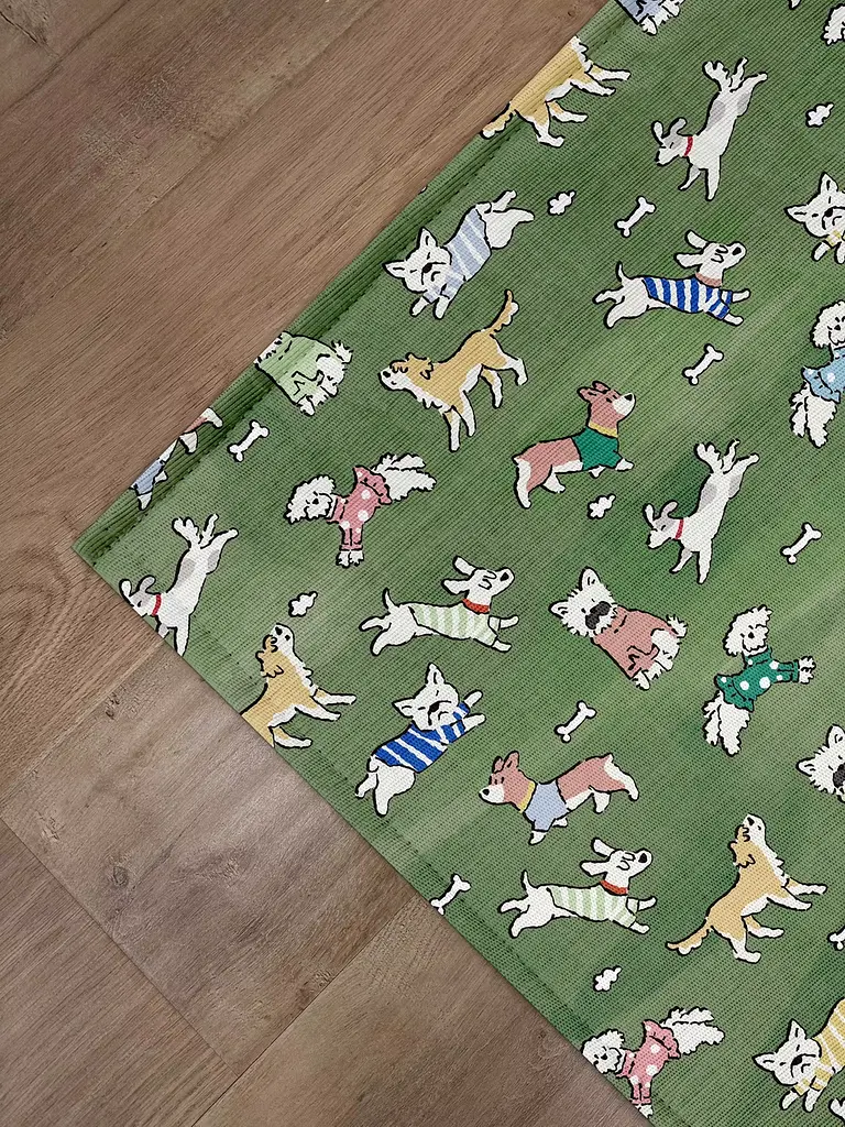 Літня охолодна підстилка для собак Derby Ice Silk Summer Pet Cooling Mat Dog Pattern - Green 85х120 см - фото 3