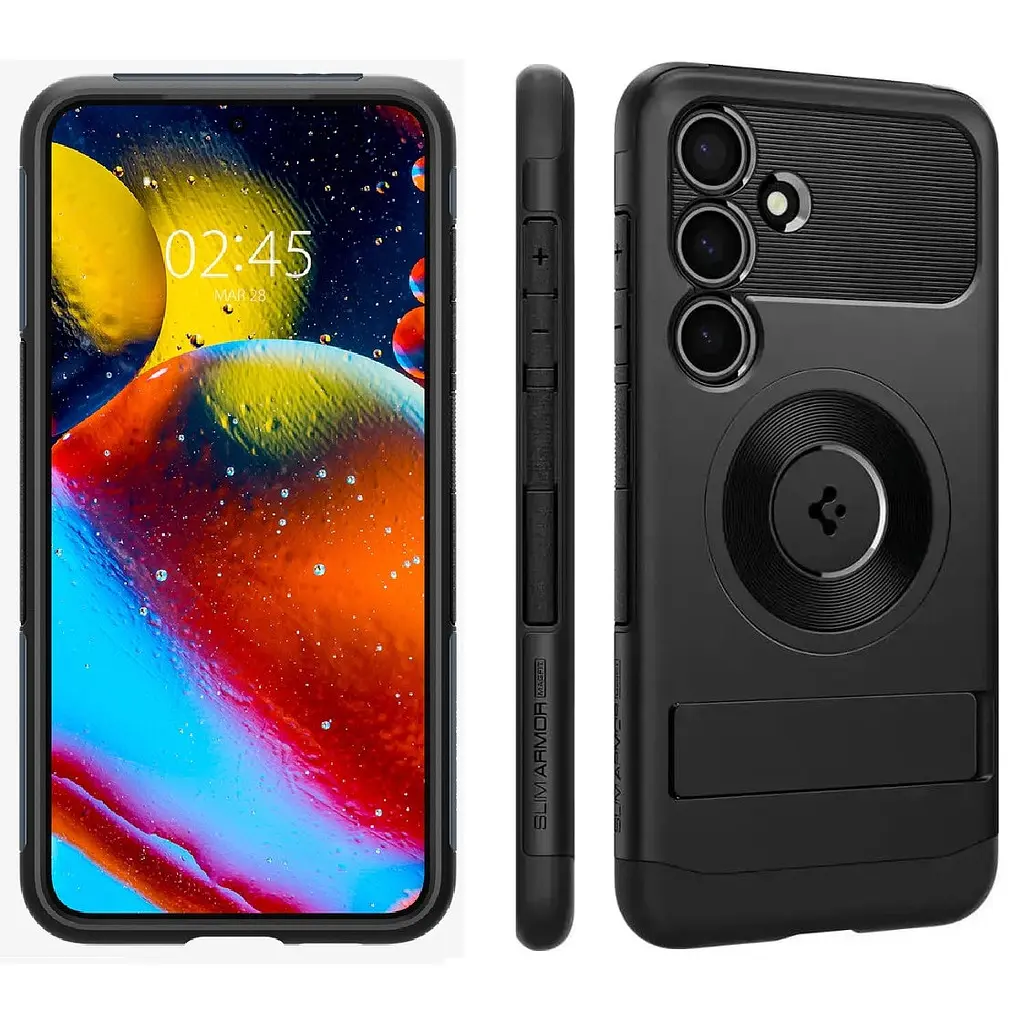 Протиударний чохол із підставкою для Samsung Galaxy Magfit MagsSafe для Samsung Galaxy S24 (S921) Black ACS07203 - фото 6