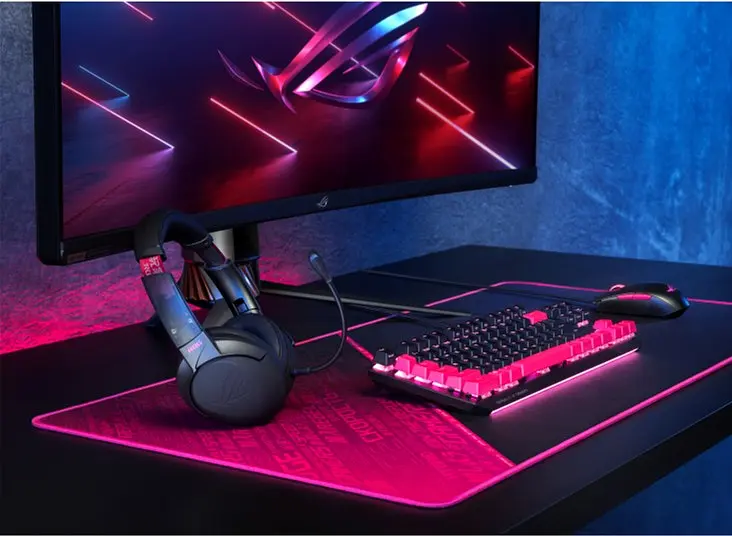 Гарнітура ігрова Asus ROG Strix Go 2.4 Electro Punk WL/3.5 мм/USB Black - фото 7