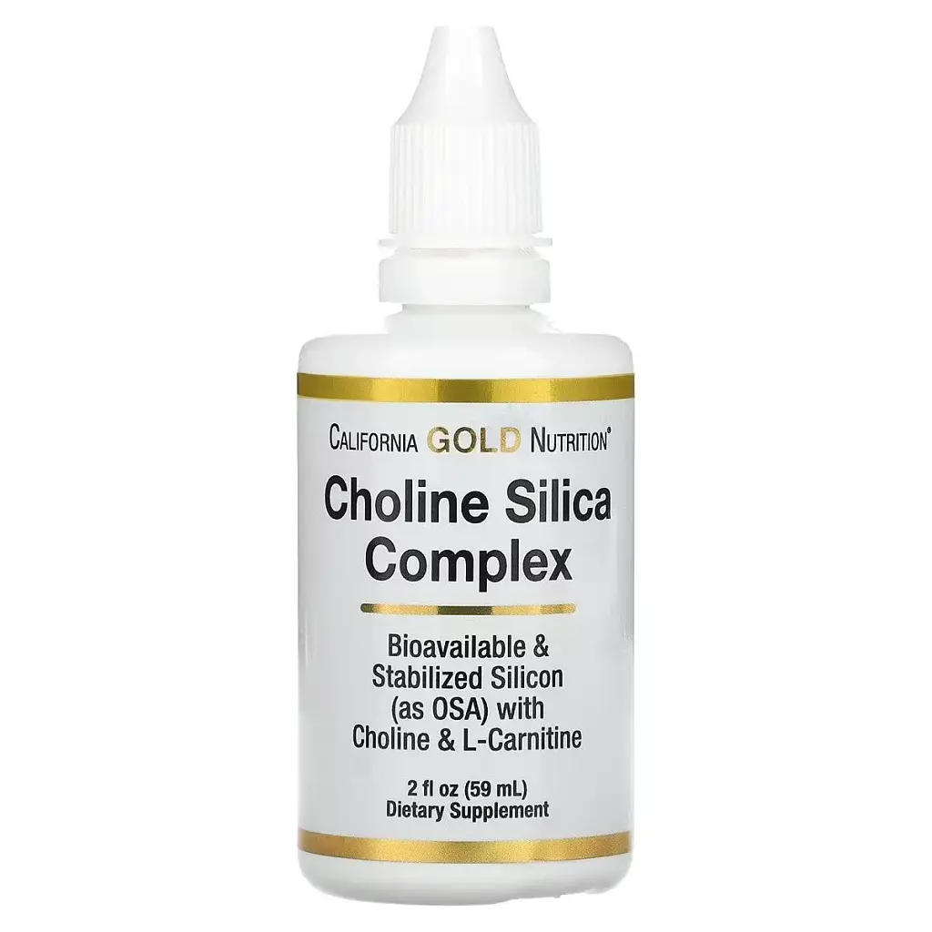 Комплекс холіну та кремнію California Gold Nutrition Choline Silica Complex для підтримки волосся, шкіри та нігтів - фото 3
