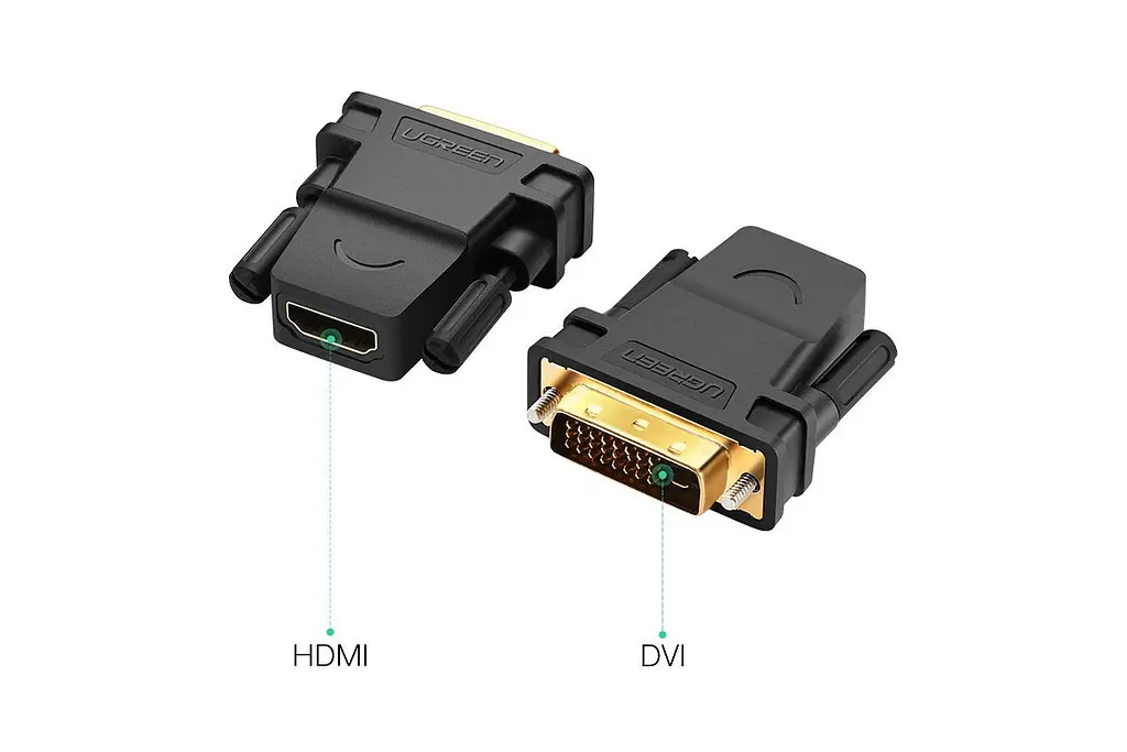 Адаптер UGREEN DVI 24+1 Male to HDMI Female Adapter чорний (20124) - фото 2