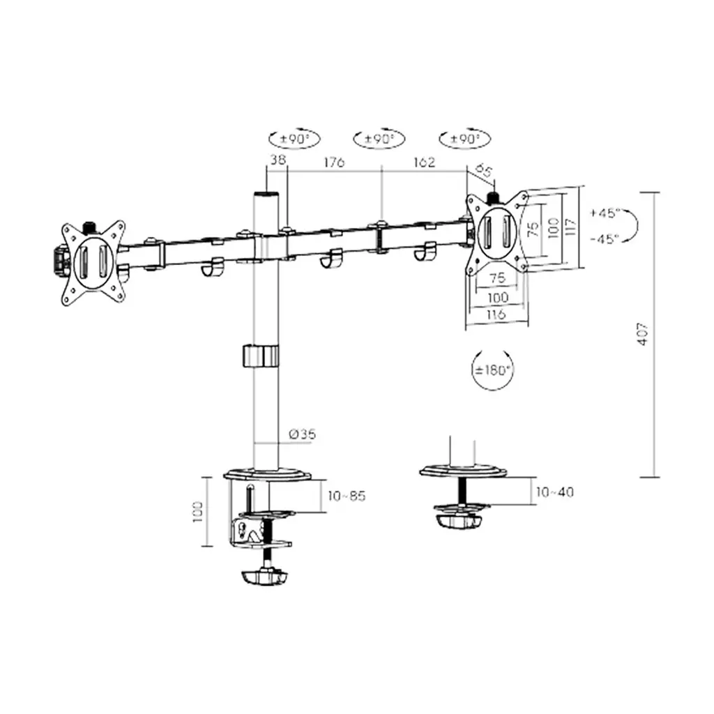 Кронштейн Brateck LDT66-C024 - фото 2