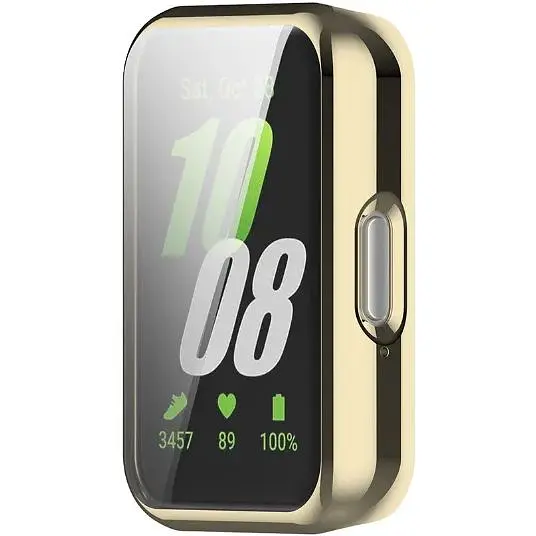Чохол-накладка DK для Samsung Galaxy Fit3 (R390) Silicone Face Case (pale gold) - фото 3