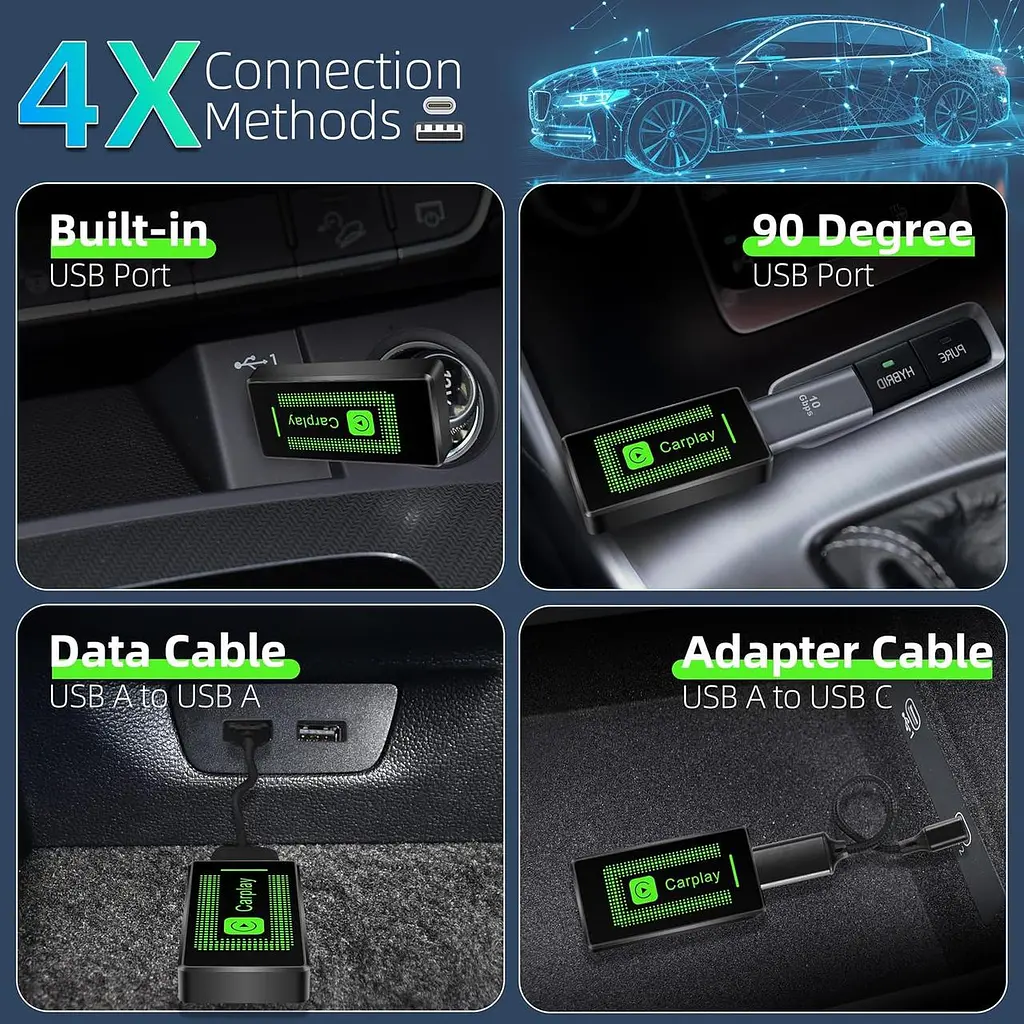 USB-адаптер бездротового CarPlay для автомобілів з підтримкою Apple CarPlay - фото 5