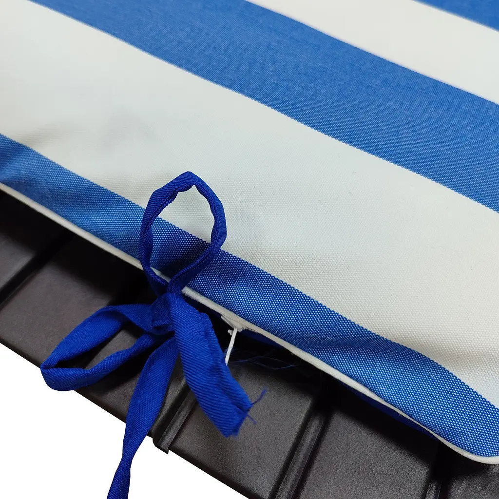 Матрас для шезлонга Ost-Fran Uni бело-синие полосы 1006, 188x58x5 см. - фото 4