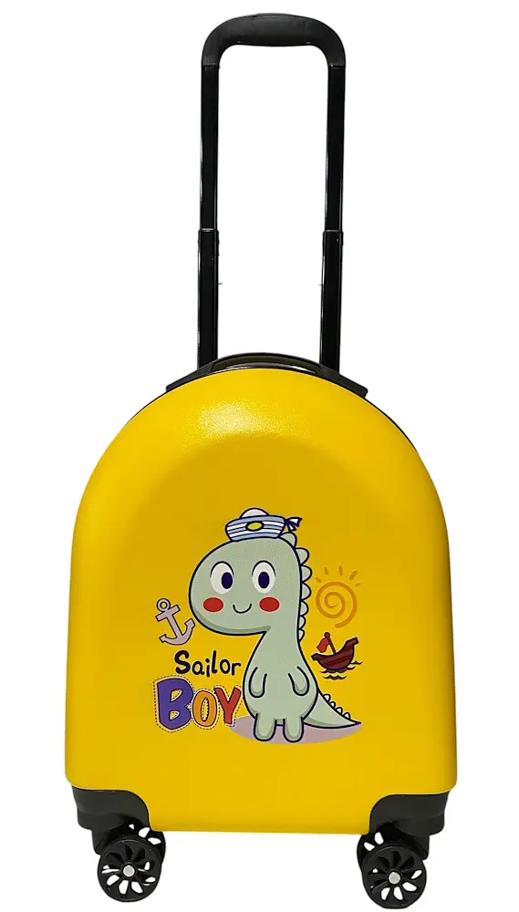 Дитяча валіза D01 Yellow Dino mini XS полікарбонат-ABS 46x34x23 см Жовтий - фото 7