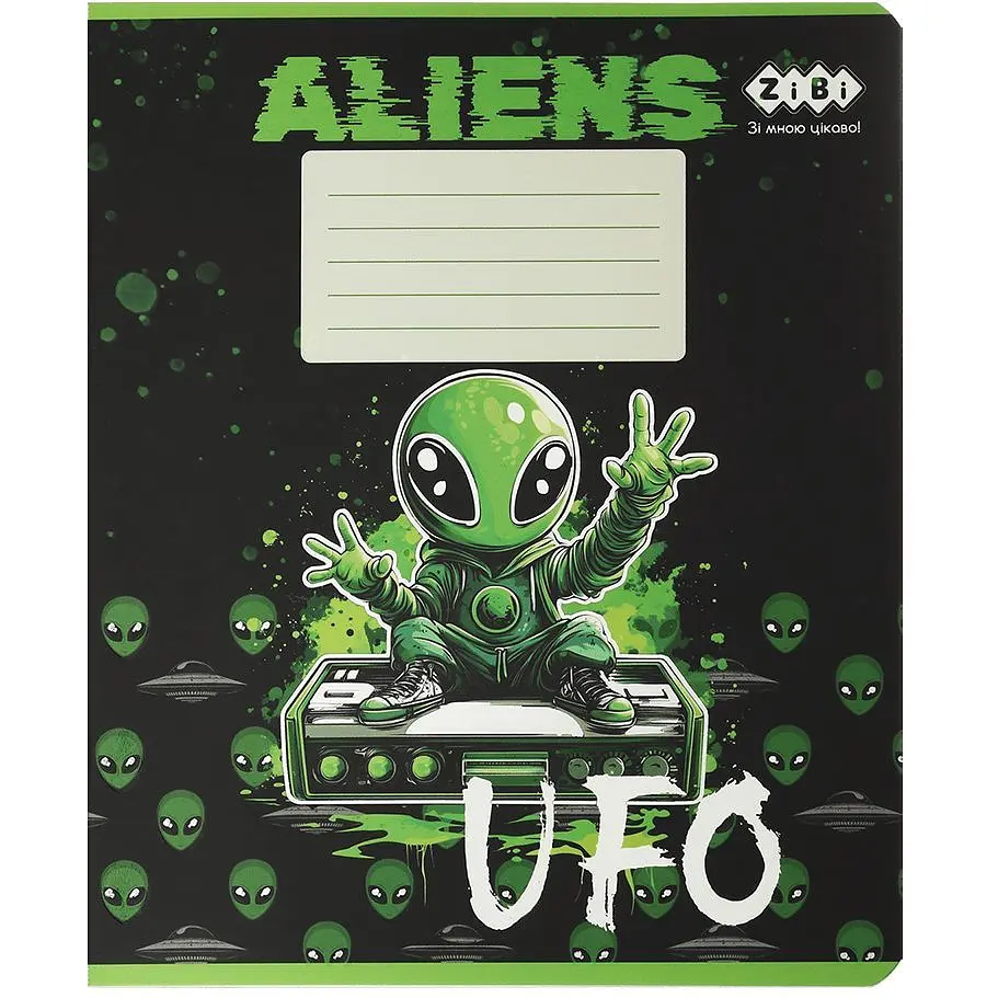 Упаковка зошитів ZiBi Kids Line UFO 24 аркуші в лінію 20 шт. (ZB25.1771L) - фото 4