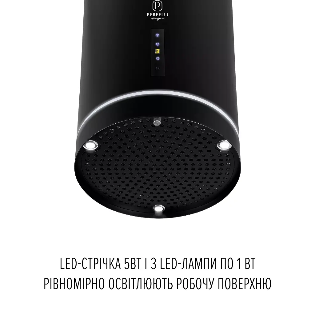 Витяжка пристінна PERFELLI DESIGN RICCO 35 NERO SILENZIO - фото 5