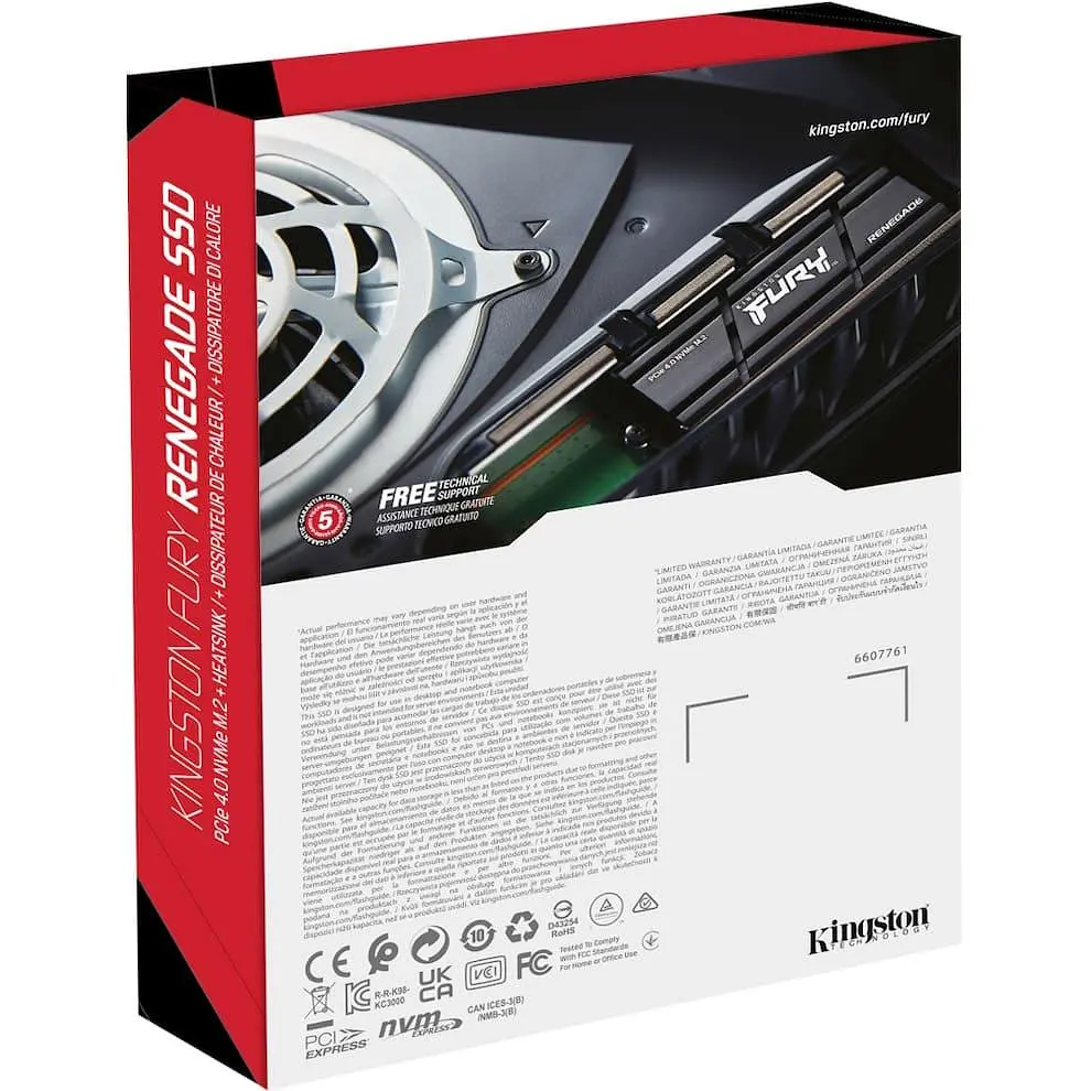 Накопичувач SSD Kingston Fury m.2 NVMe 1TB Renegade + радіатор 960 1024 (SFYRSK/1000G) - фото 4