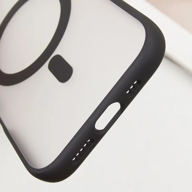 TPU+PC чохол Blueo Skin Friendly Frosted with MagSafe для Apple iPhone 16 Pro (6.3) Чорний / Black - фото 7