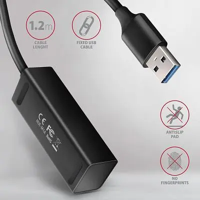 Концентратор AXAGON USB 3.1 to 4xUSB 3.0 1.2m black (HUE-M1AL) - фото 4