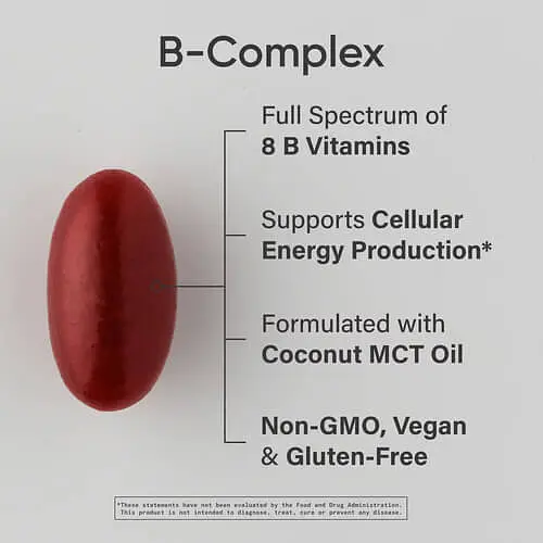 Комплекс вітамінів групи В B-Complex Plant-Based 60 рідких капсул Sports Research vit0005648 - фото 3