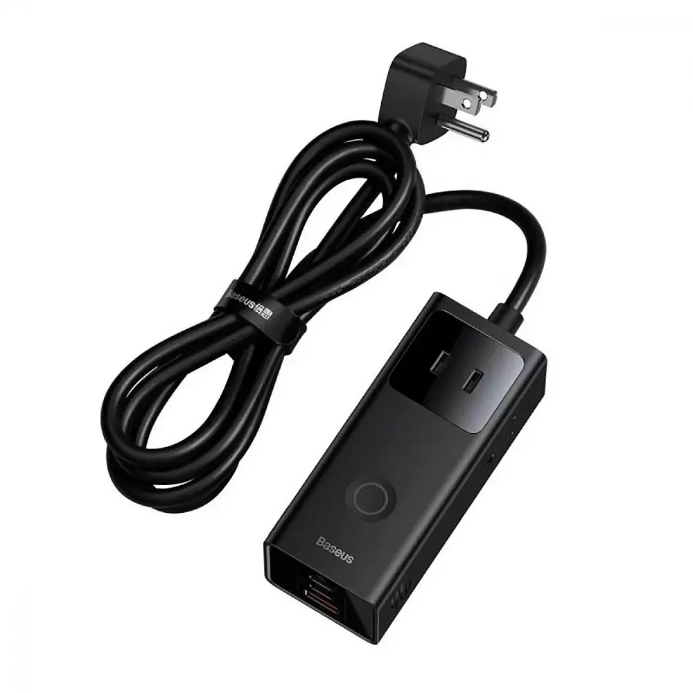 Сетевой фильтр-удлинитель Baseus PowerCombo Digital PowerStrip (3 з розетки 1 х USB 2 х Type-C) 1.5 м - фото 5