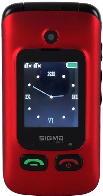 Мобільний телефон Sigma mobile Comfort 50 Shell Duo Type-C DS Бабушкофон чорно-червоний - фото 2