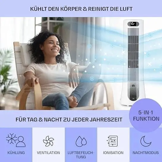 Мобильный кондиционер-вентилятор Klarstein Skyscraper Frost (10035819) - фото 2