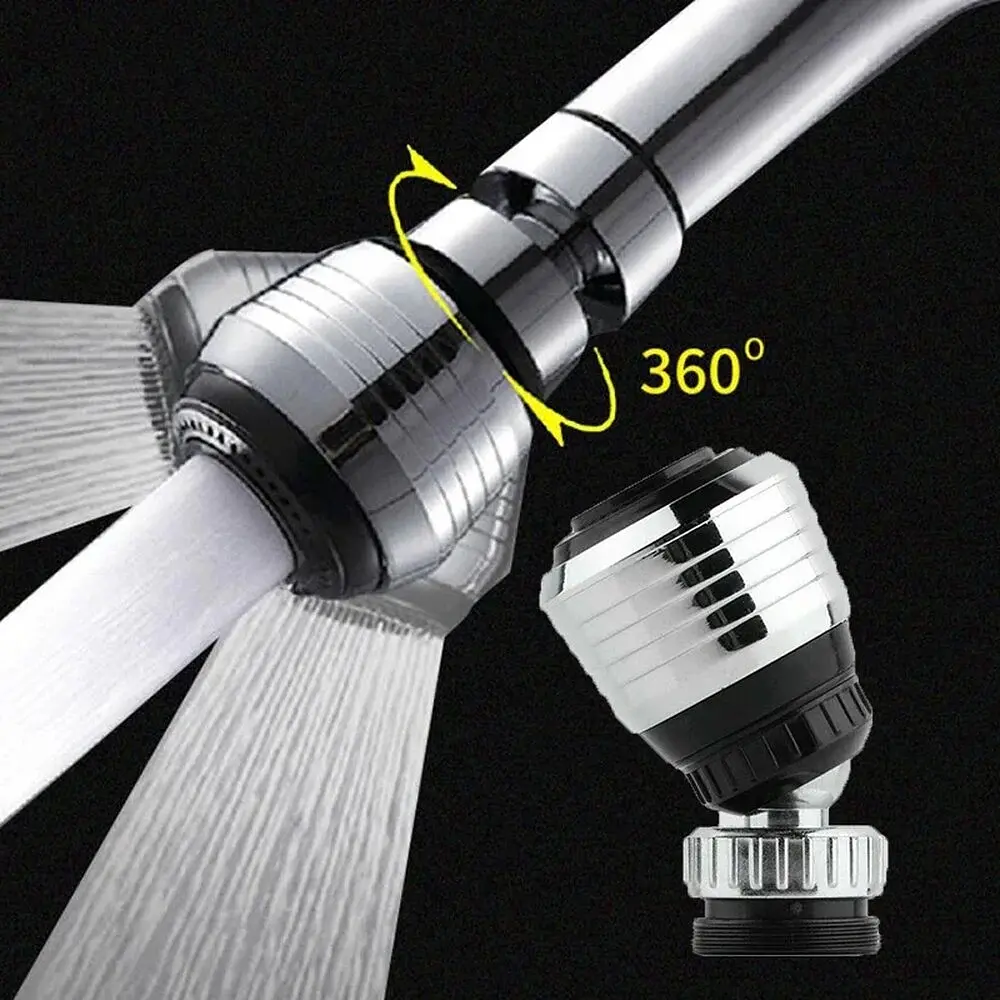 Насадка на кран, поворотний аератор для кухні ванної Semi Rotary Aerator, Хром два режими - фото 7