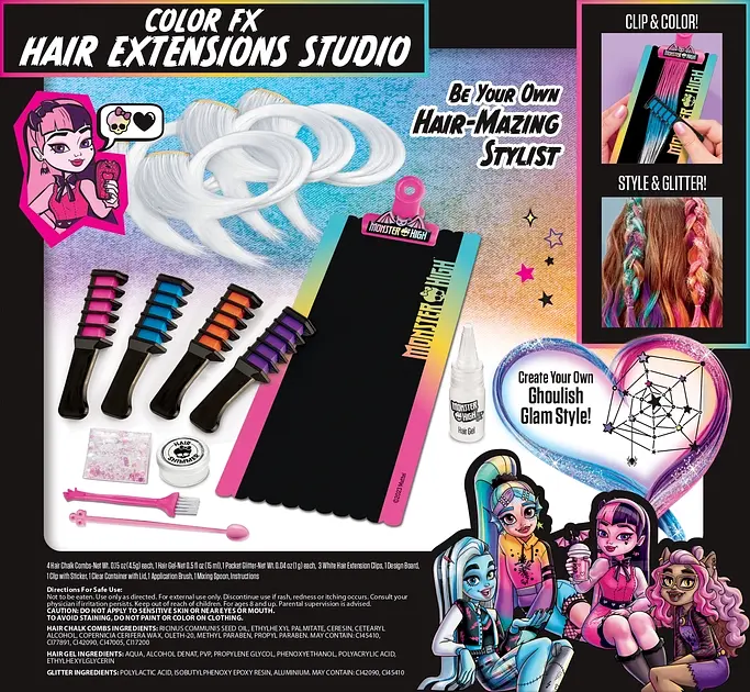 Набор для творчества Monster High Colour FX Студия наращивания волос Cra-Z-Art det0017634 - фото 9