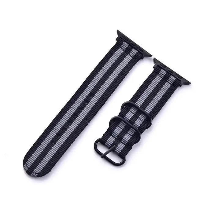 Нейлоновий ремінець Primolux Traveller для Apple Watch 38 мм, 40 мм, 41 мм Black Grey - фото 2