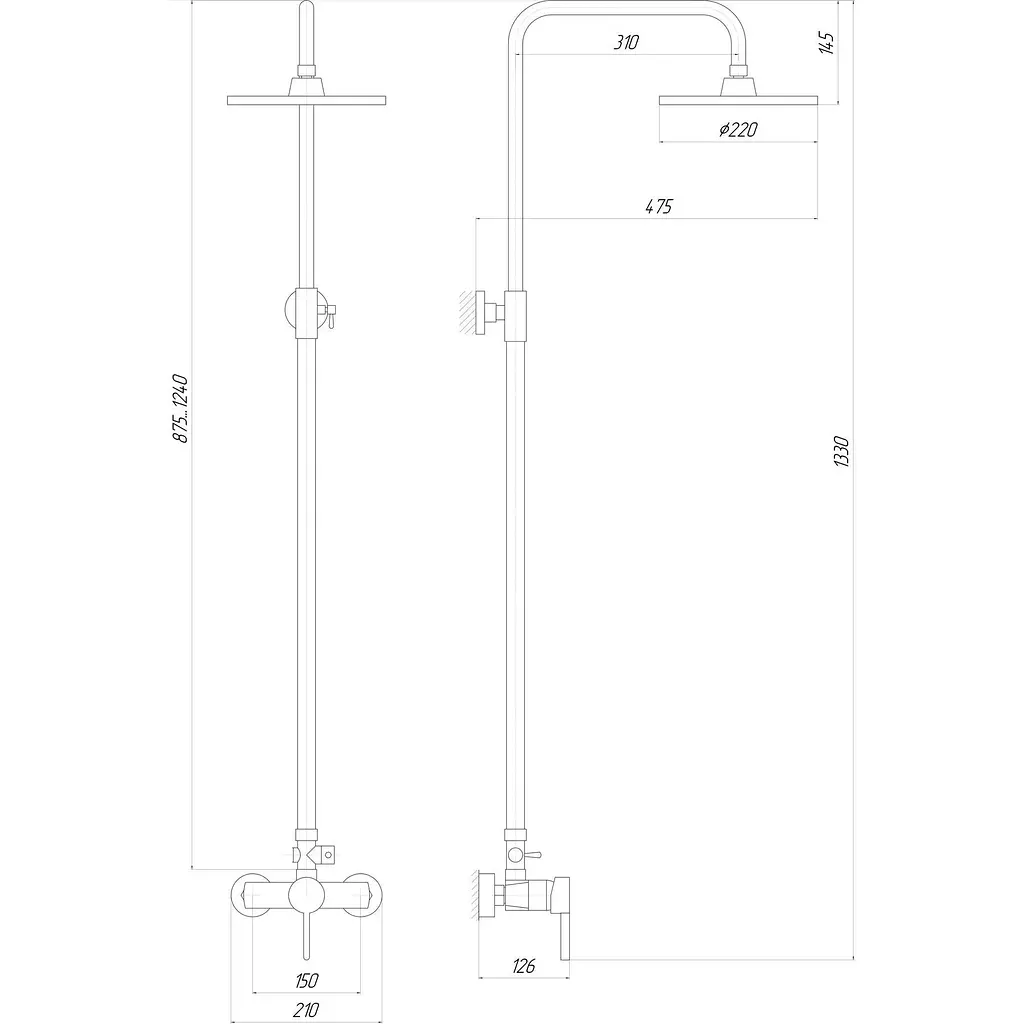 Душова система Globus Lux DS-007A - фото 5