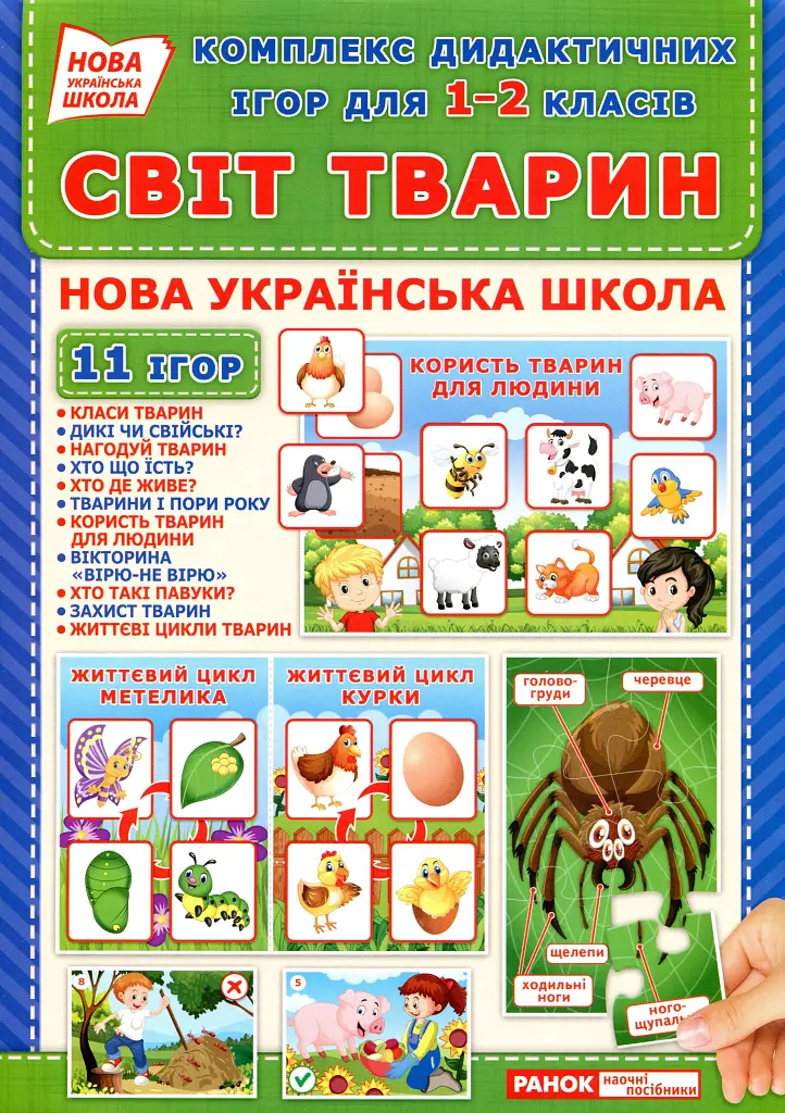 Комплекс дидактичних ігор для учнів 1-2 класів. Світ тварин - - фото 2