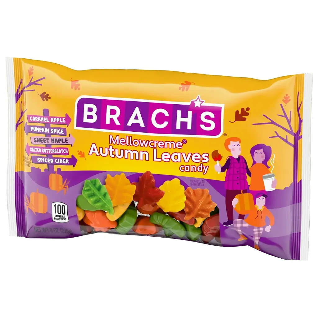 Жувальні цукерки Brach's Halloween Autumn Leaves Mellowcreme Candy 227 г - фото 2