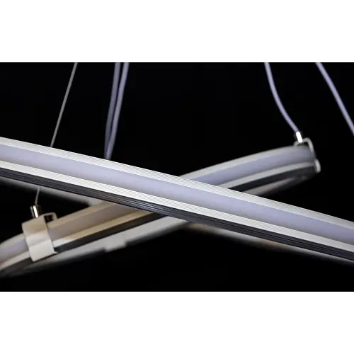 Linisoln 9803-2, біла підвісна LED-люстра з двох кілець 60×40 см, 75 Вт, 3000-6000 К - фото 4