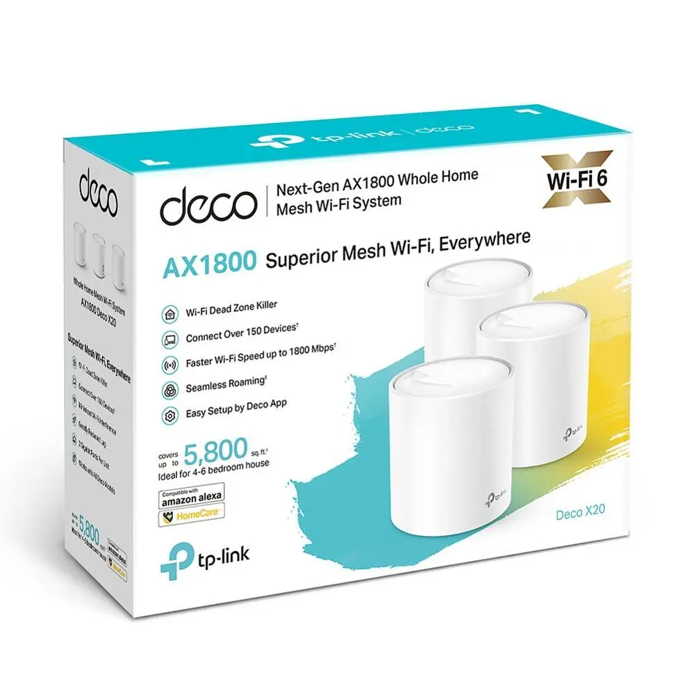 Домашня Mesh Wi-Fi система (3 шт у комплекті), арт. Deco X20(3-pack) TP-LINK - фото 3