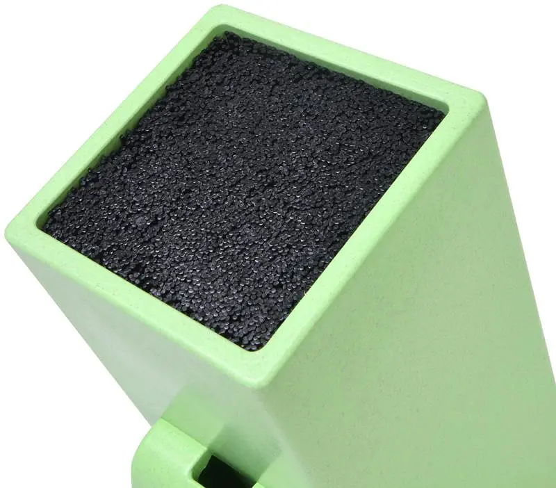 Подставка для кухонных ножей Green с секцией для ножниц Fissman 11х26 см kuh0007454 - фото 2