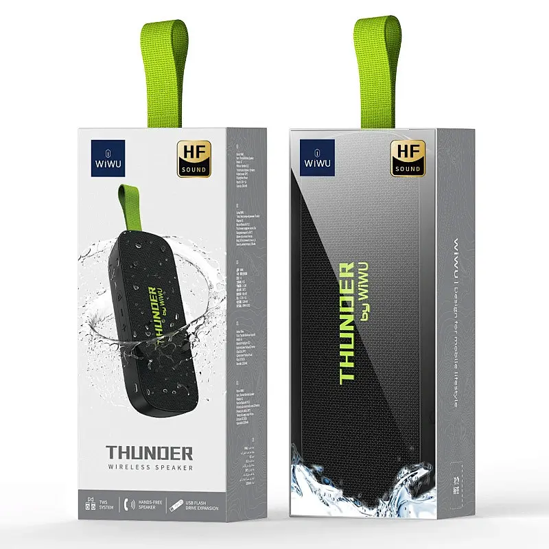 Bluetooth Колонка WIWU H2 Thunder Wireless Portable Speaker Black - фото 5