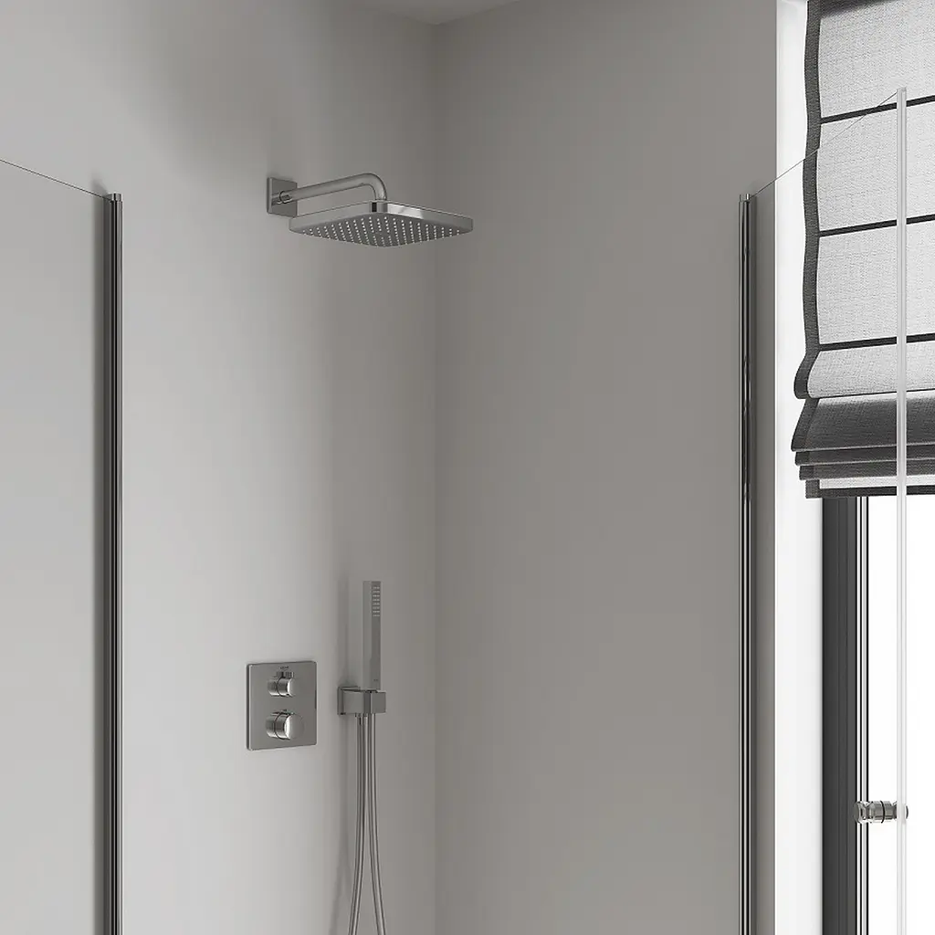 Лійка для верхнього душу з тримачем Grohe Tempesta 250 Cube 26687000, Хром - фото 9