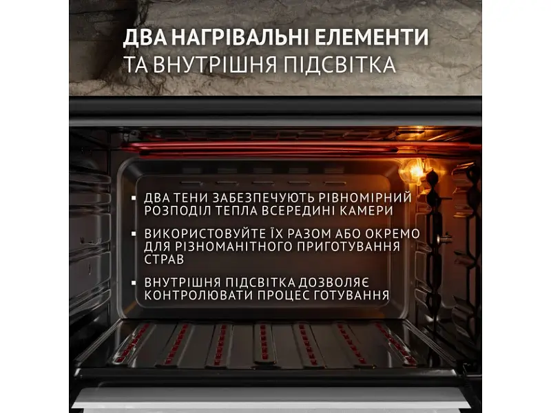 Духовка настільна Perfelli MIRAGE 48 BLACK - фото 4
