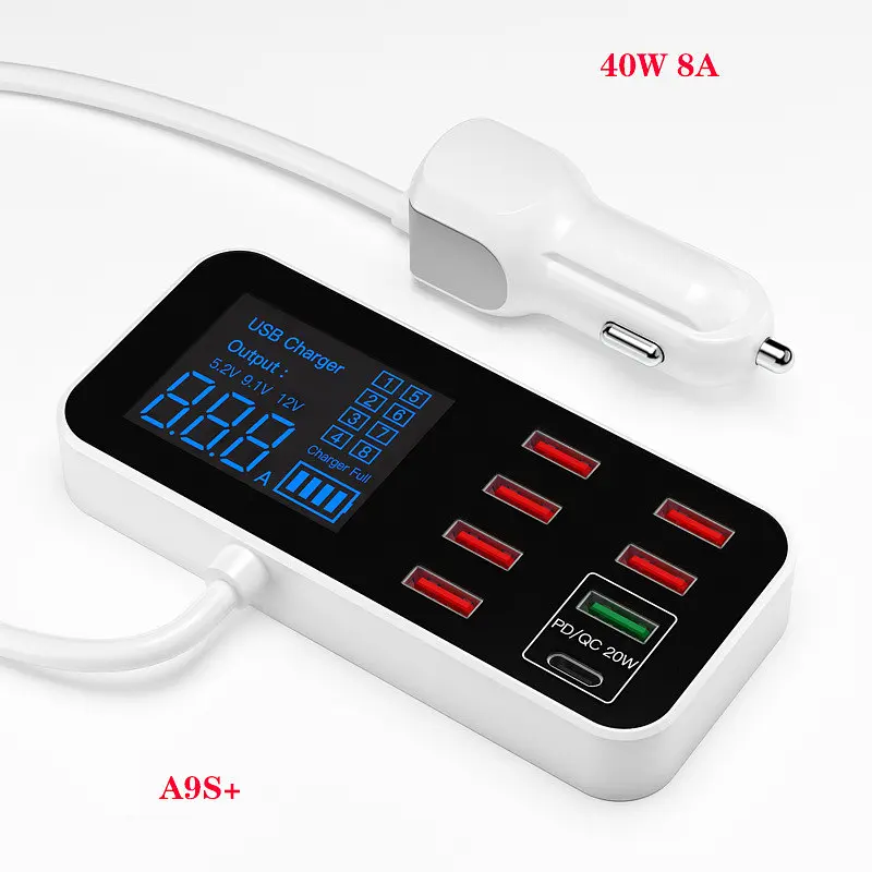 Автомобільний зарядний пристрій Addap 12-24V 40W LED QC3.0 PD3.0 (WLX-A9S+) - фото 4