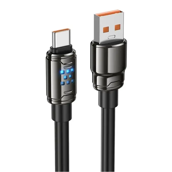 Кабель Hoco U143 Joy 5A charging data cable Type-C чорний