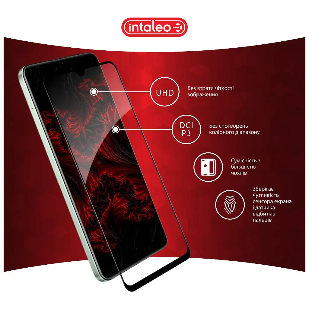 Скло захисне Intaleo Full Glue Realme C63 Black (1283126594977) - фото 4