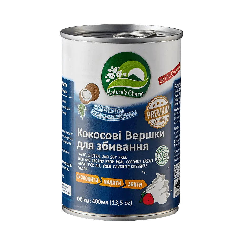Кокосові вершки для збивання 400г Nature`s Charm