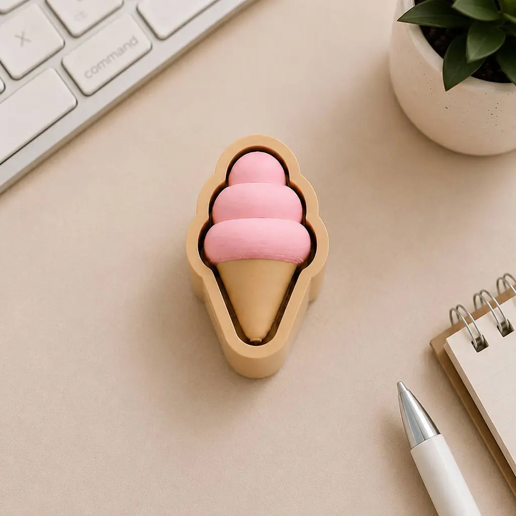 Клікер-антистрес Puffy Ice Cream Clicker 32939 6х4 см блакитний - фото 7