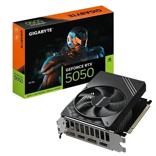Відеокарта GeForce RTX 5050, Gigabyte, 8Gb GDDR6, 128-bit, 2xHDMI/2xDP, 2572/20000 MHz, 8-pin (GV-N5050D6-8GD) - фото 5
