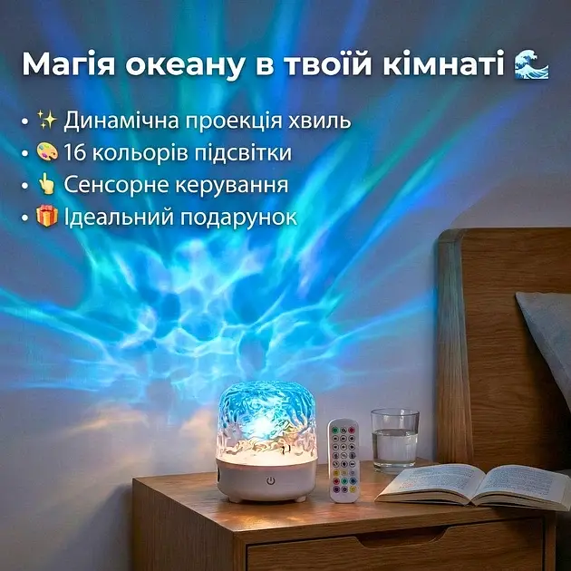 Ночник-проектор звездного неба с Bluetooth колонкой UFT Северное сияние - фото 4