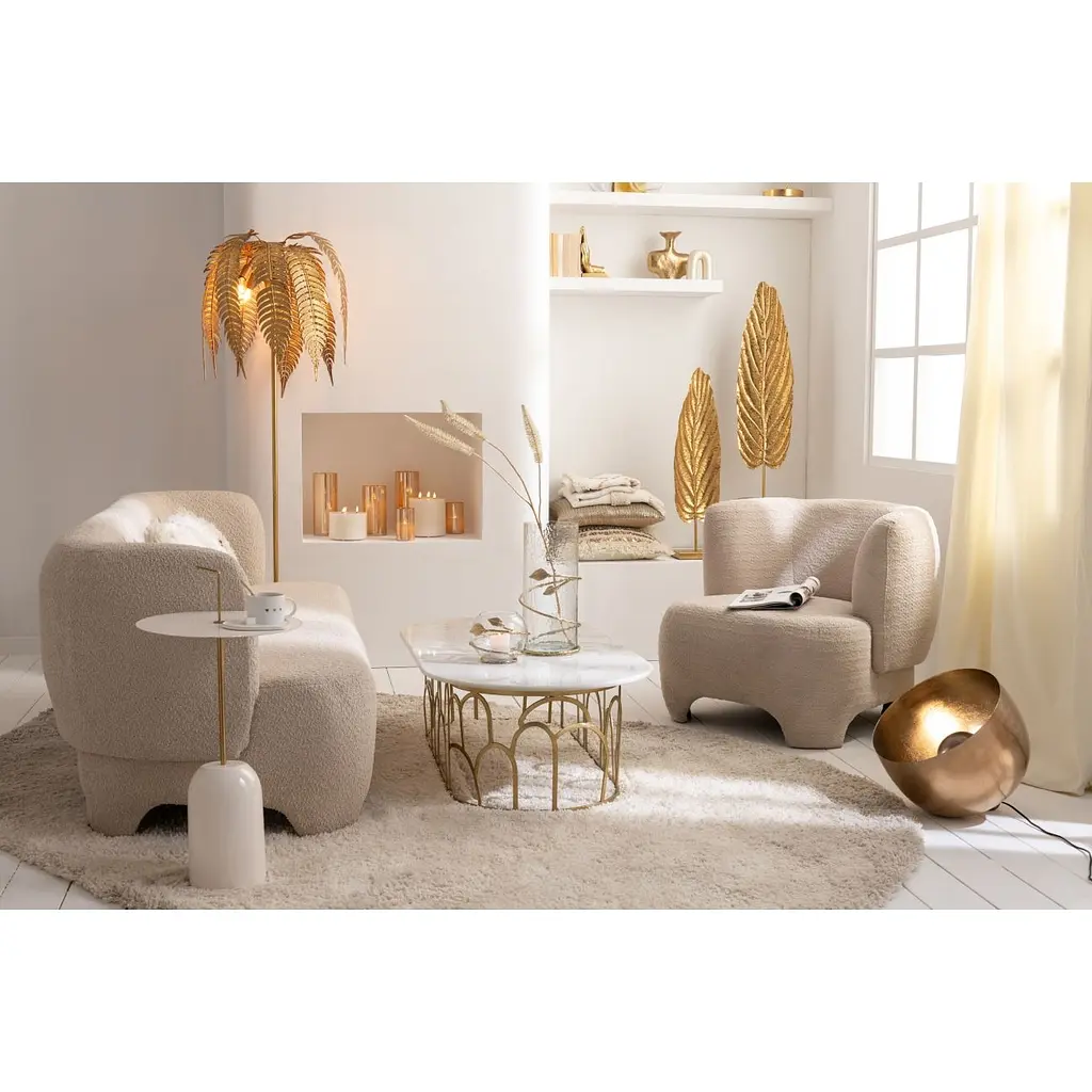 Лампа напольная J-line металлическая с листьями высота 166 см - фото 5