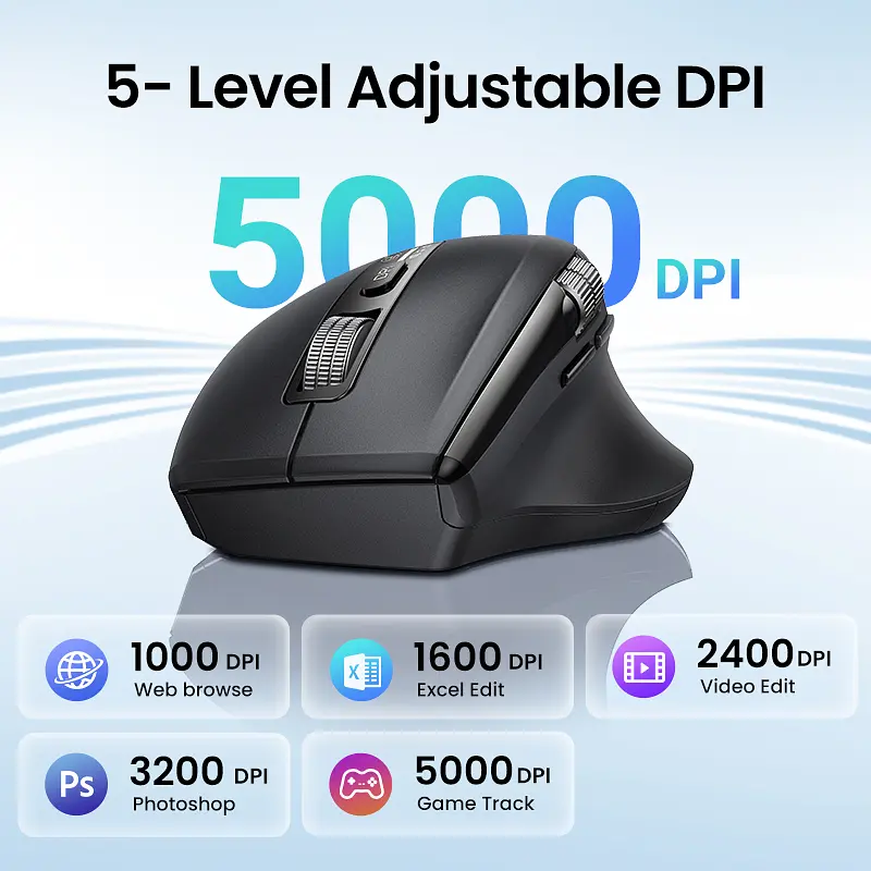 Маніпулятор миша бездротова UGREEN M751 Multi-mode Wireless Mouse Black (UGR-45792) - фото 7