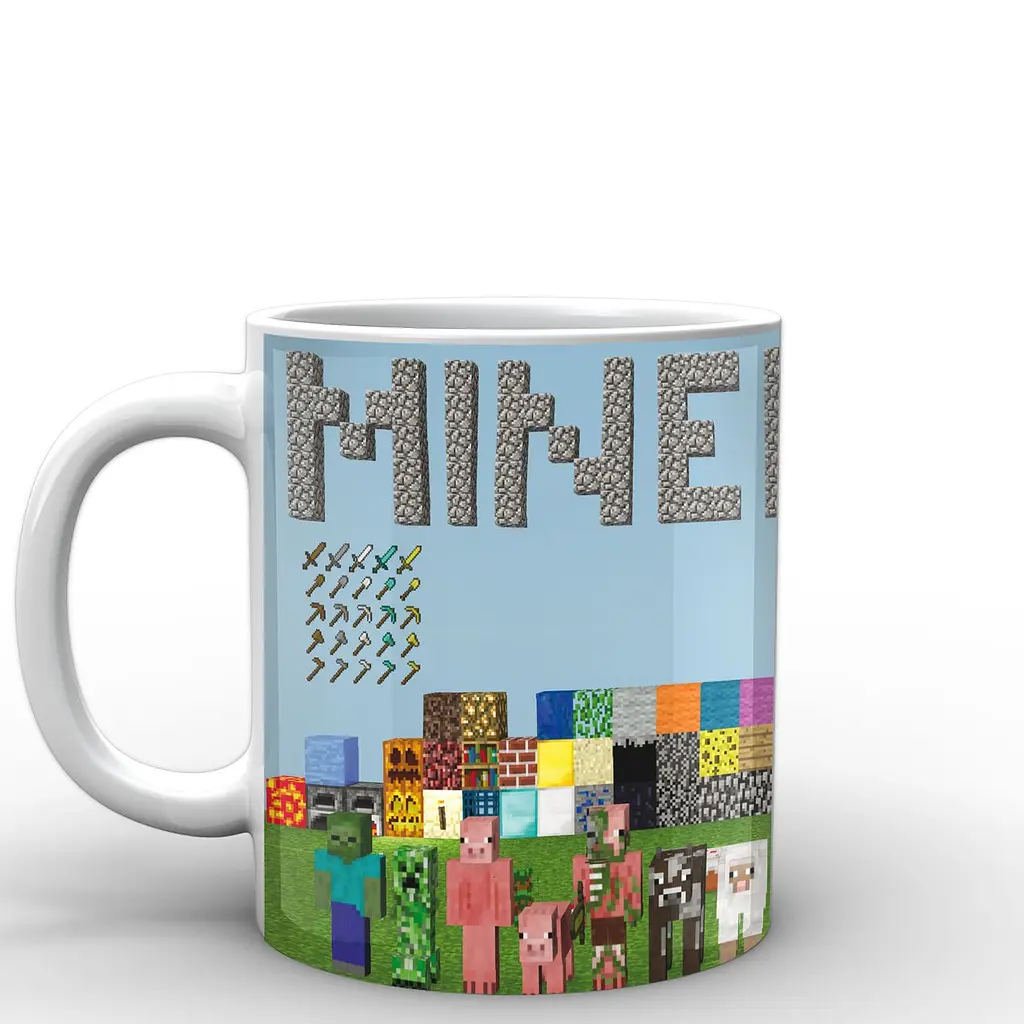 Кухоль GeekLand Minecraft Майнкрафт постер MС.02.030 330 мл білий - фото 3