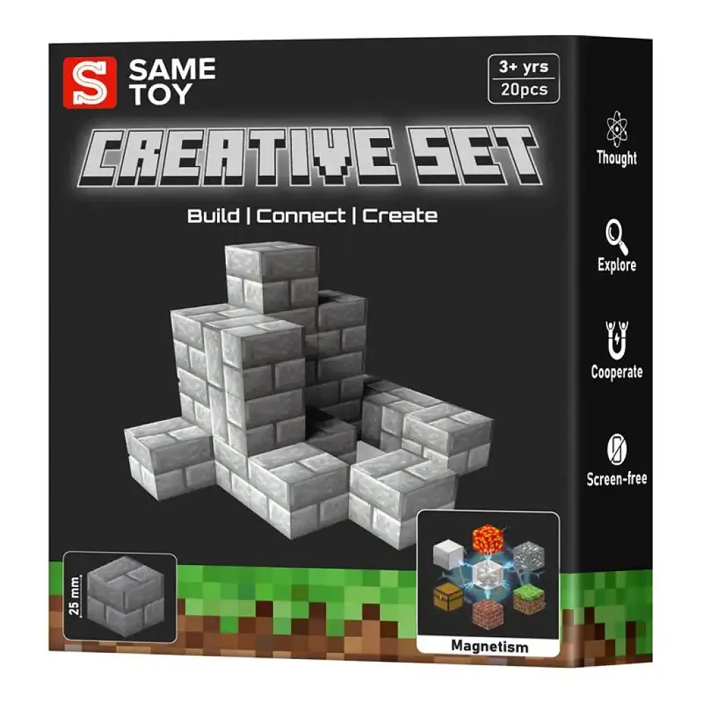 Магнитный конструктор Same Toy Creative Set Stone 20 эл. (MCRAFT-9862-SM) - фото 1