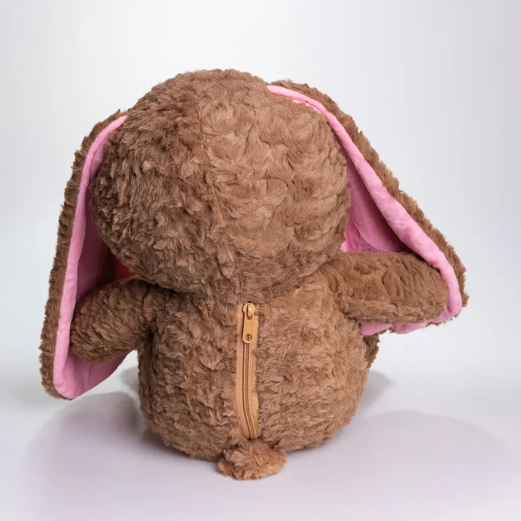 Мягкая игрушка-плед и подушка 3 в 1 Зайчик плед в игрушке 35×32×40 (см) Коричневый Colorful Home 509-9BR - фото 5