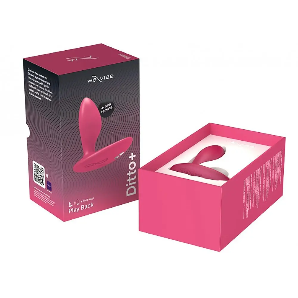 Анальна пробка з вібрацією We-Vibe Ditto+ Cosmic Pink з пультом та керуванням з телефону - фото 10